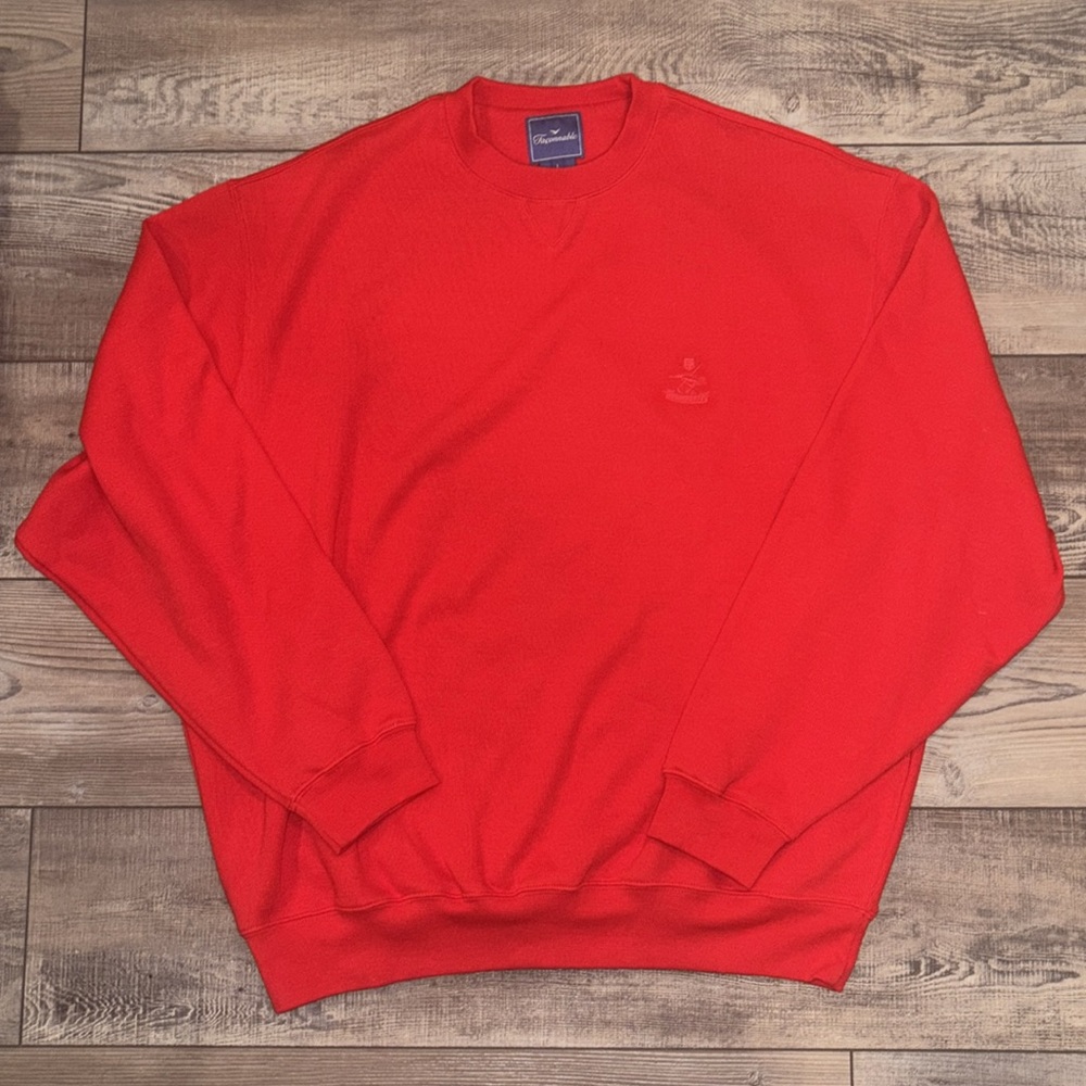Façonnable Red Crewneck Sweater Size Large - Picture 4 of 6